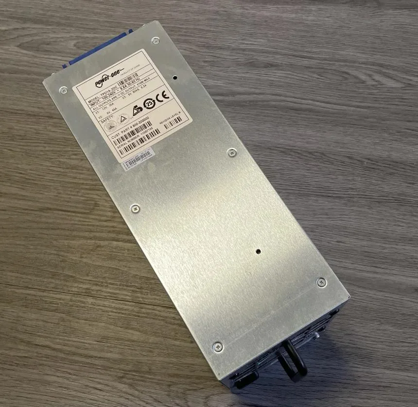 Rectangular ATX power supply unit in matte black finish