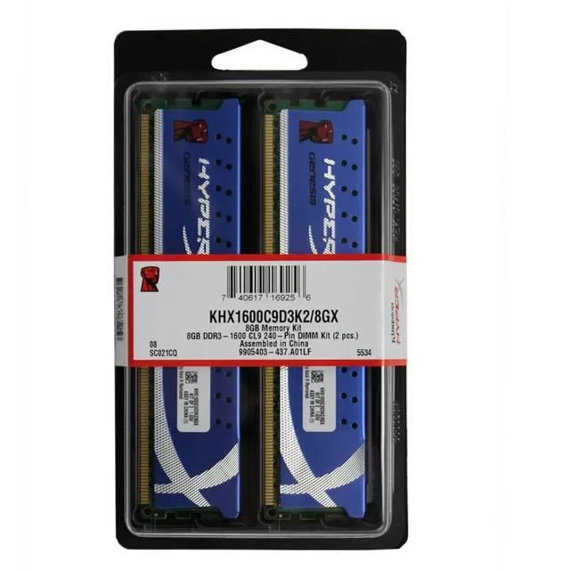 Kingston Technology Corp. Kingston Technology Corp. KHX1600C9D3K2/8GX 8 GB DDR3 desktop RAM — photo du produit
