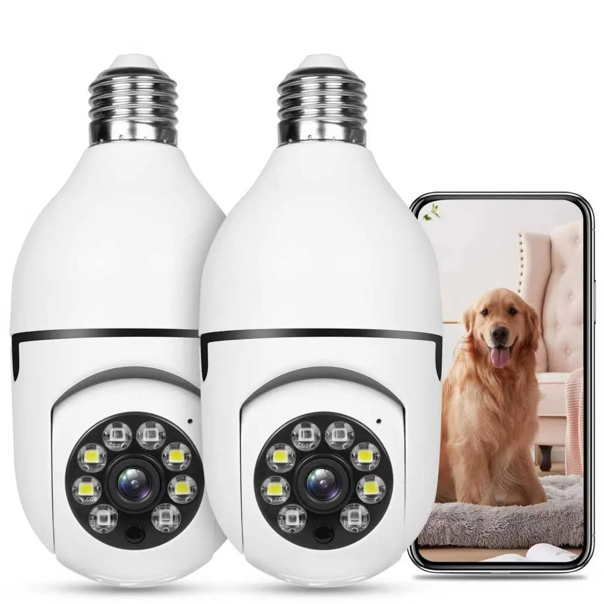  Clover ON-2pack Wireless Surveillance 1440p 360° Pan 90° Tilt 2-Pack — produkto nuotrauka