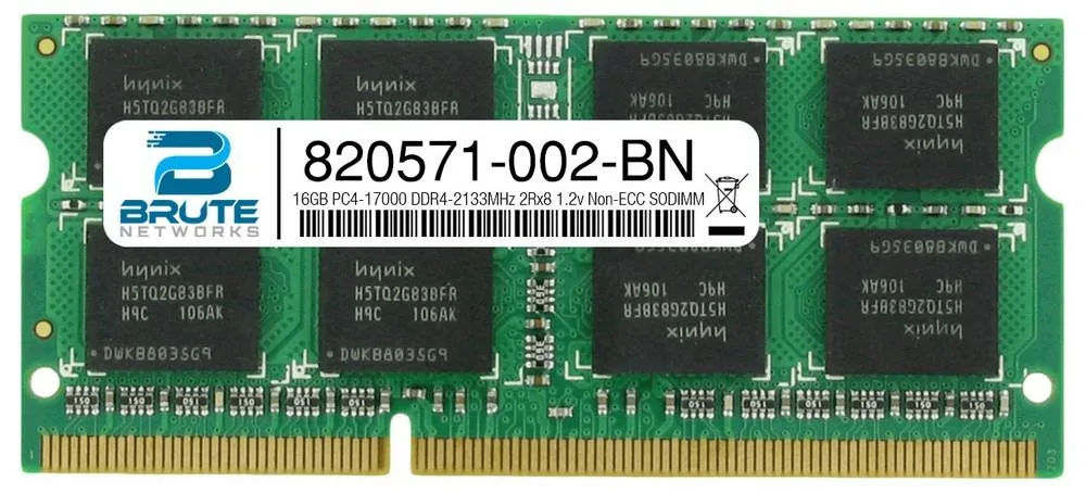 Brute Networks Brute Networks 16GB DDR4 2133 CL15 2Rx8 1.2V SODIMM server RAM — photo du produit