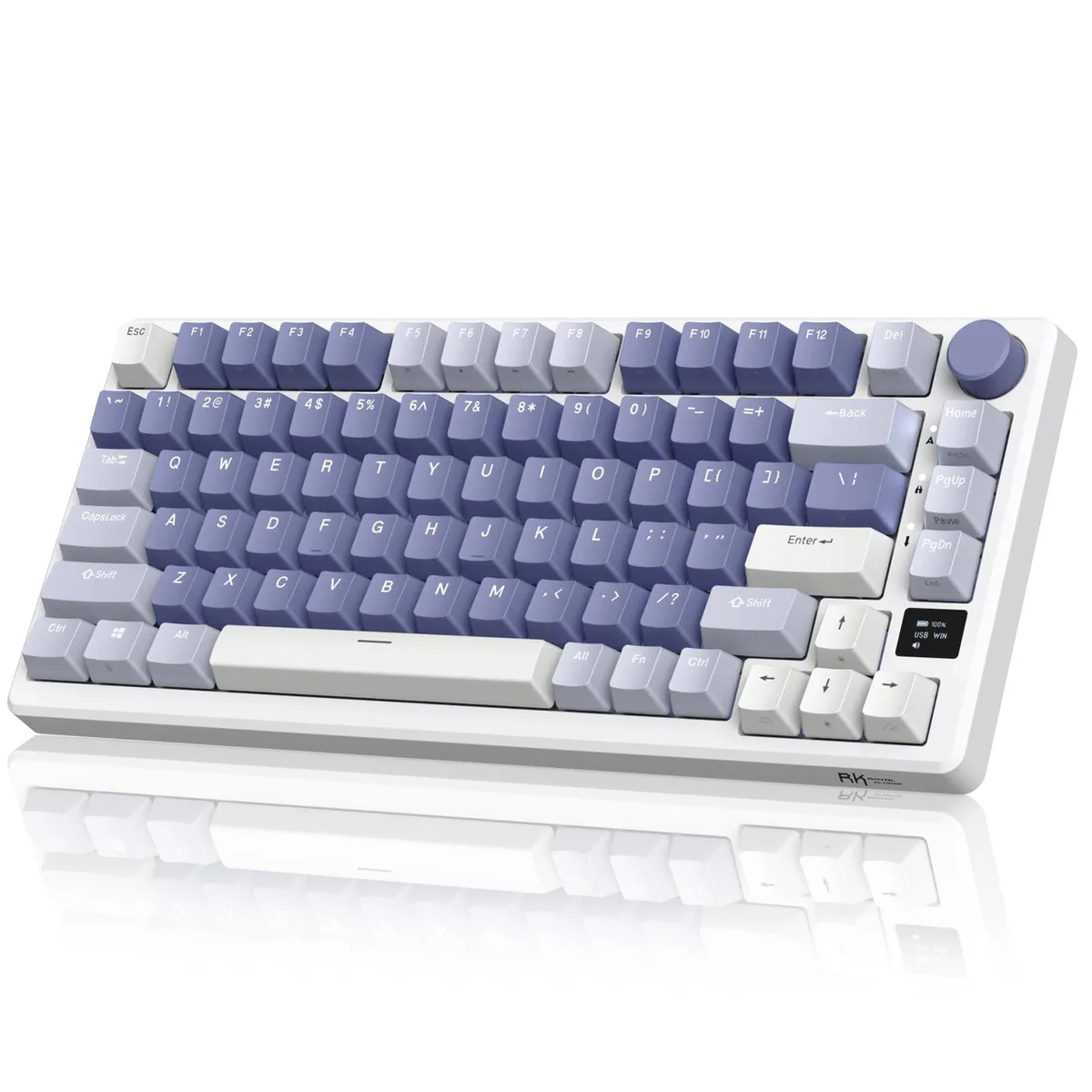 RK ROYAL KLUDGE M75 Ocean Blue 75% 81 Keys Brown Switch Gaming Keyboard — 商品写真