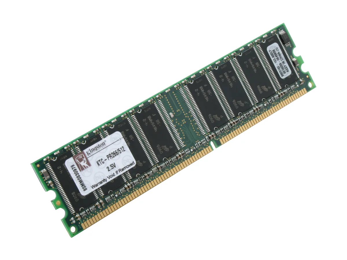 Kingston Technology Corp. Kingston Technology Corp. KTC-PR266/512 512MB 184-Pin DDR SDRAM memory upgrade — תמונת המוצר
