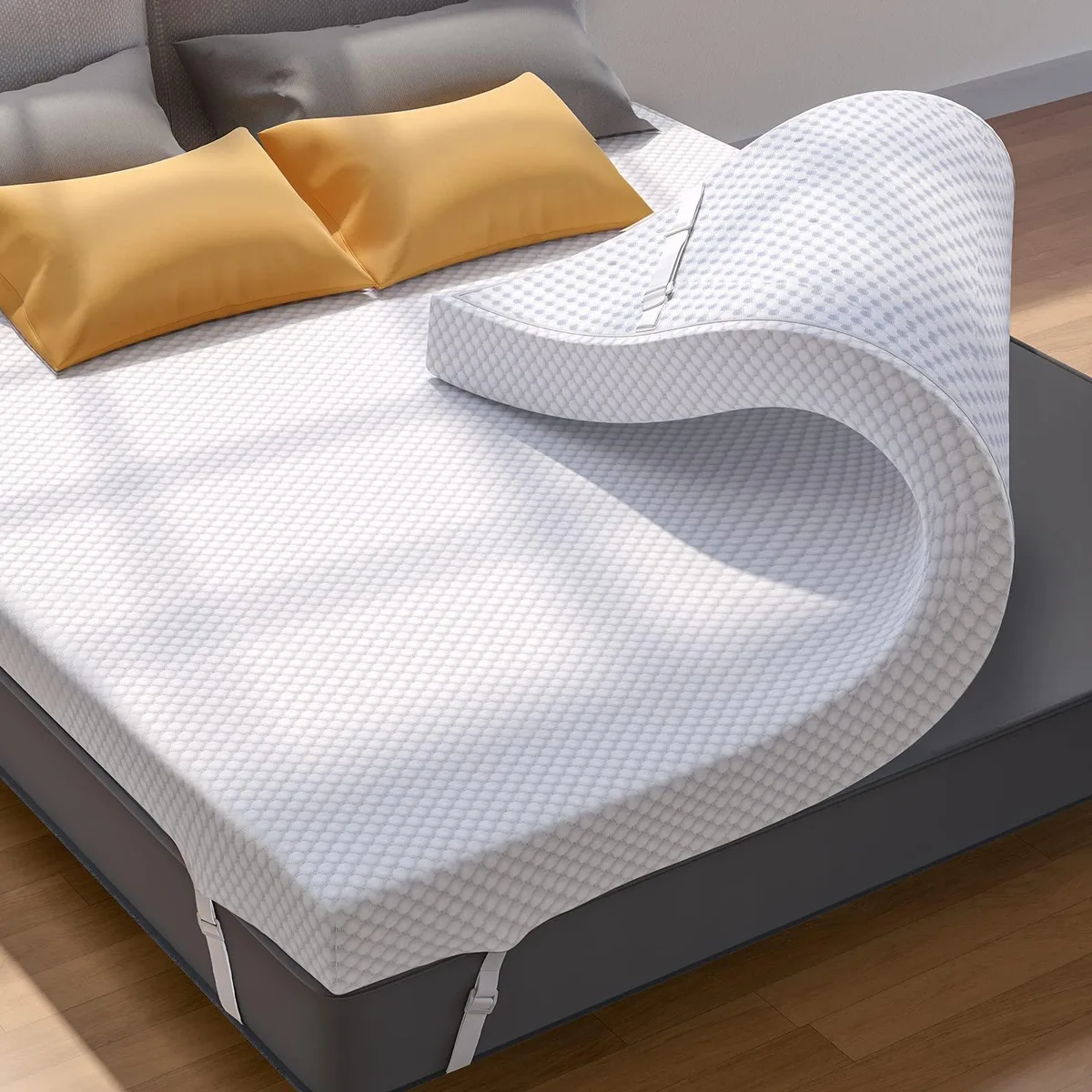  PERLECARE Gel Memory Foam Mattress Topper Queen 3 Inch — ภาพสินค้า