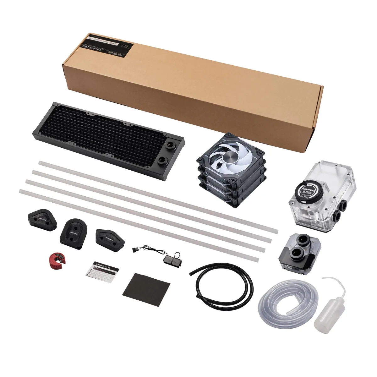 Phanteks Phanteks PH-GEF_KIT360-D30_DBK DIY cooling 360mm radiator 16mm tubing LGA 1700 AM5 — foto produk