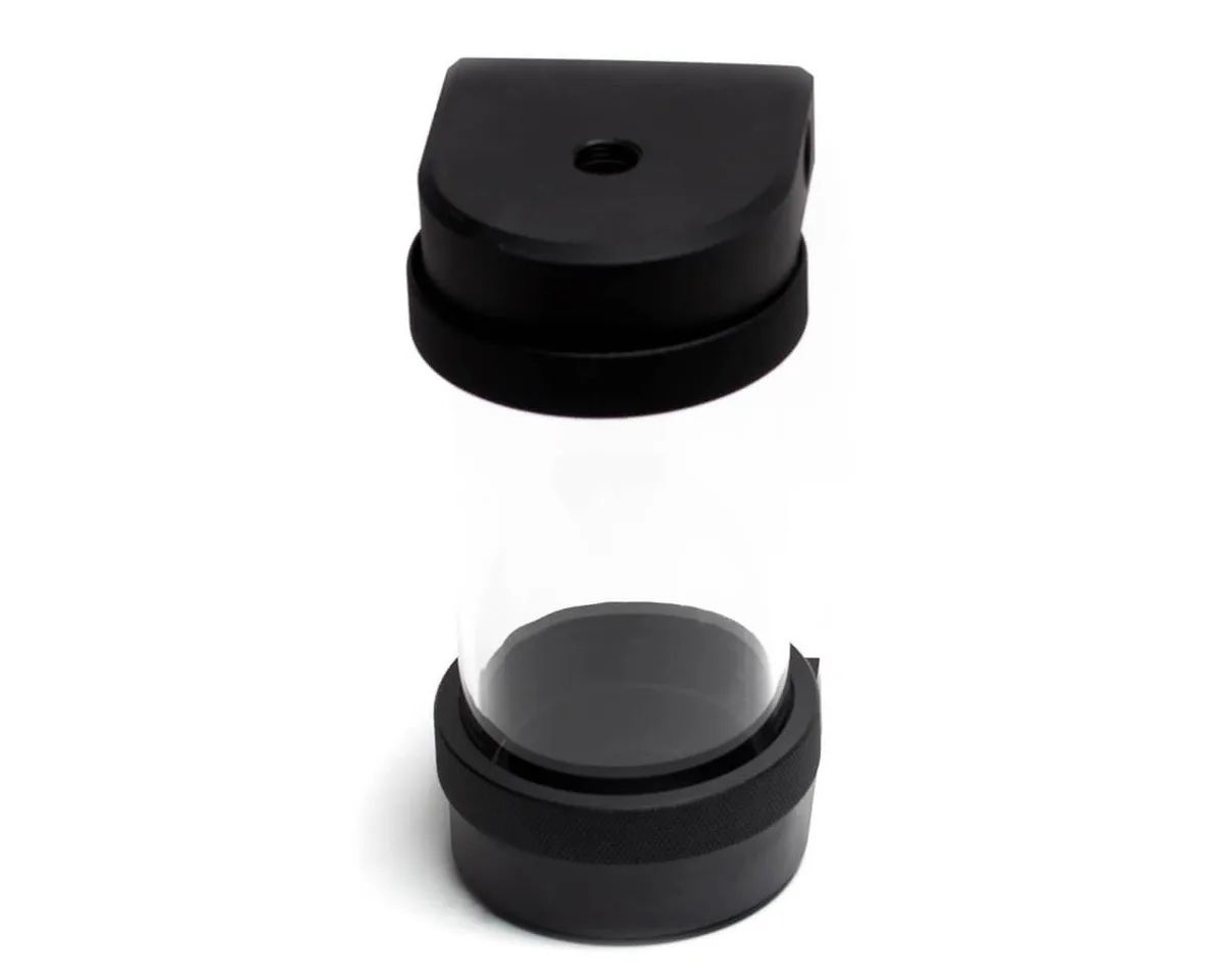 PrimoChill PrimoChill CTR Hard Mount Reservoir 120mm TX Matte Black POM — product photo
