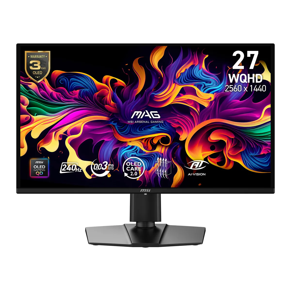 MSI MSI MAG 274QP QD-OLED X24 26.5" 240Hz gaming monitor — product photo