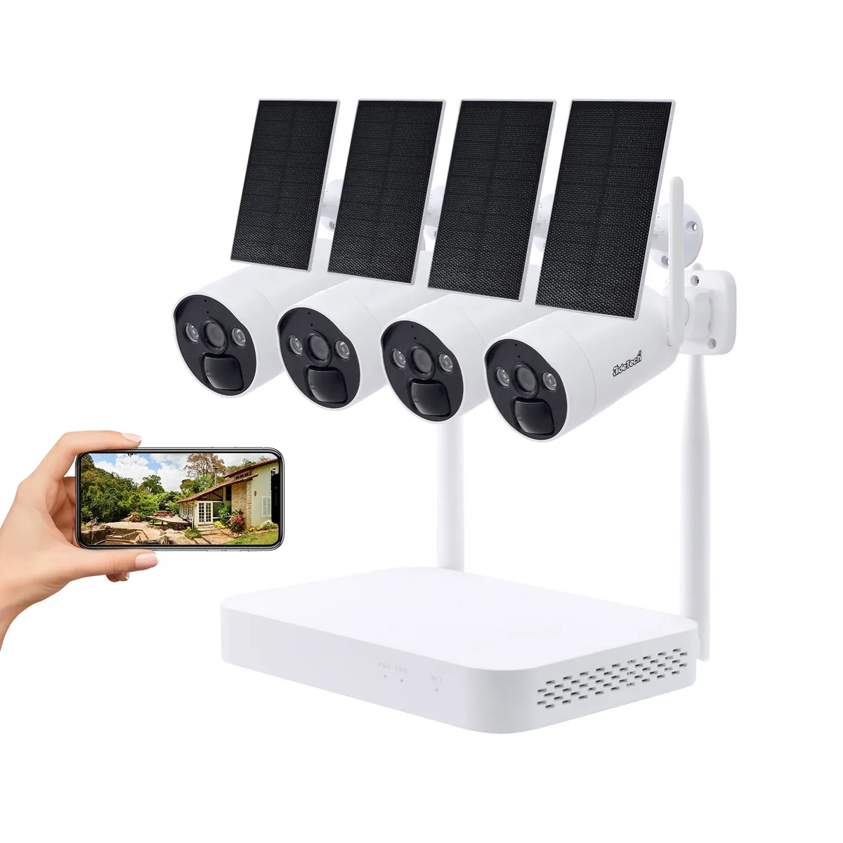 Jide Tech Jide Tech 4CH Solar Wireless Security Camera System 4MP — product photo