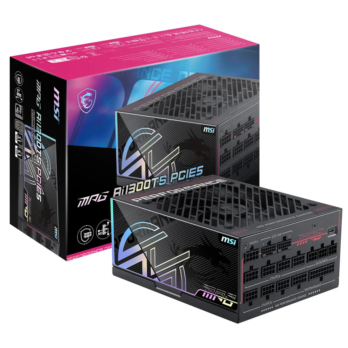 MSI MSI MPG Ai1300TS PCIE5 1300 W power supply — product photo