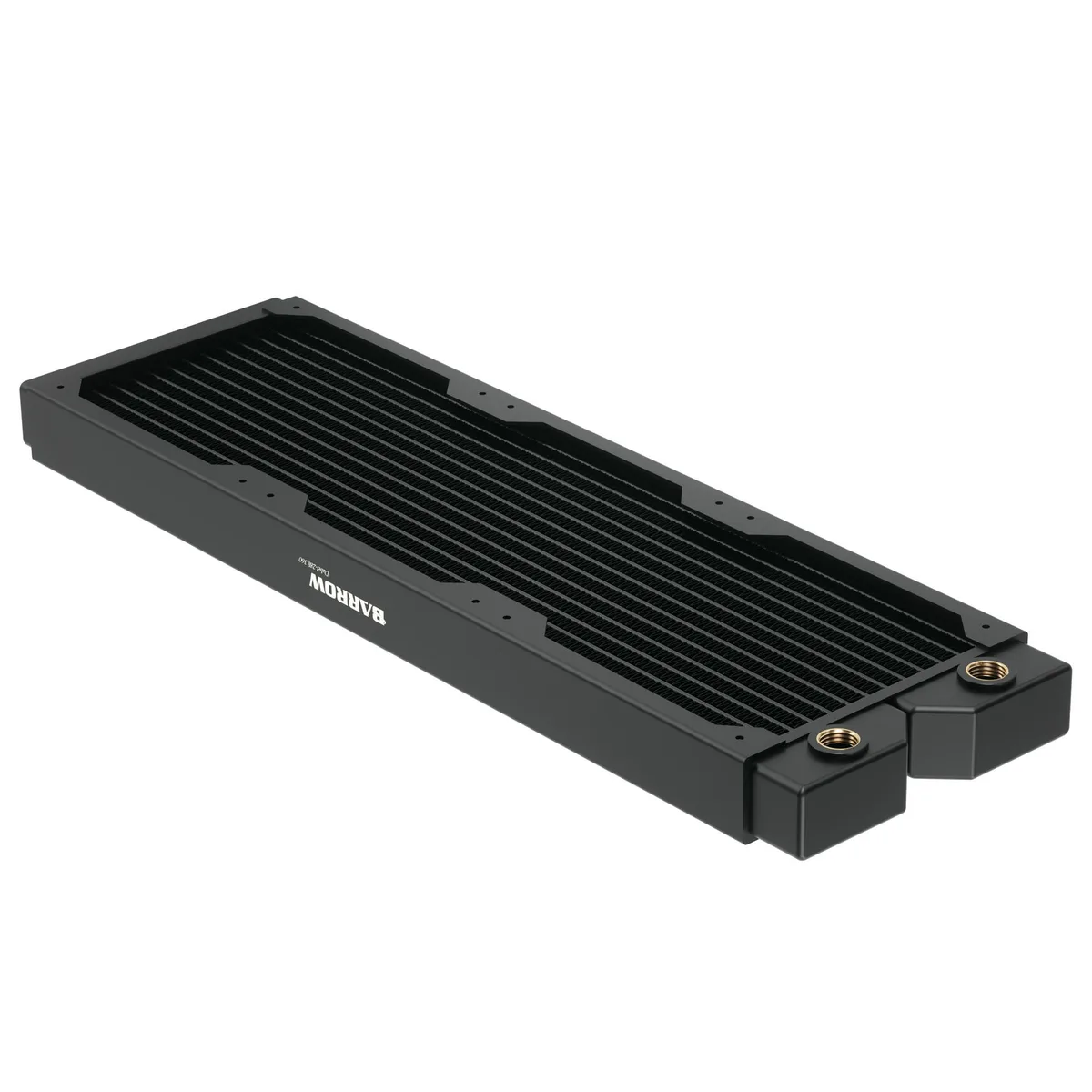Black copper radiator, 360 mm long, 28 mm thick, 16 FPI fin density