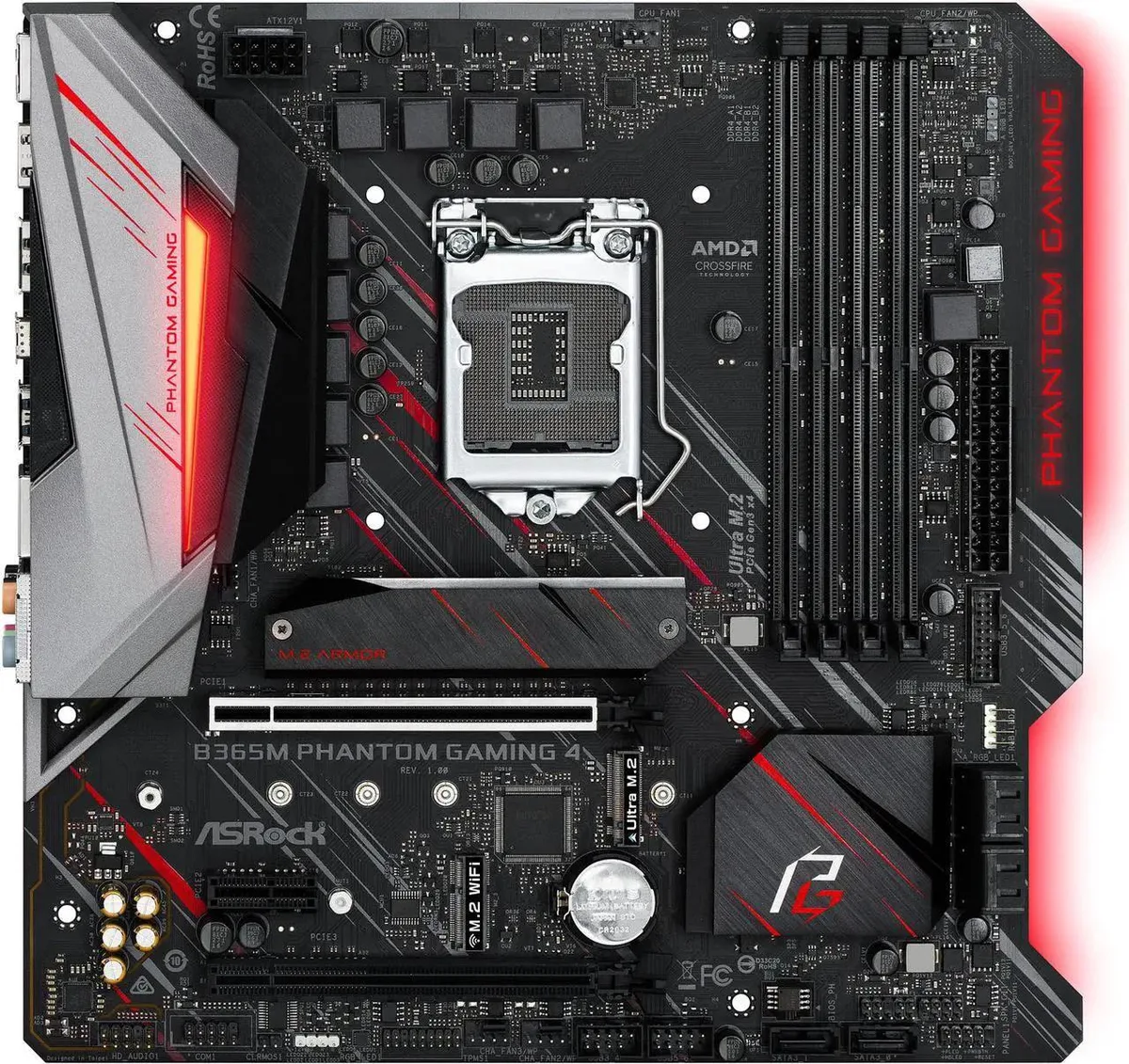 ASRock ASRock B365M Phantom Gaming 4 LGA 1151 Intel Motherboard — product photo