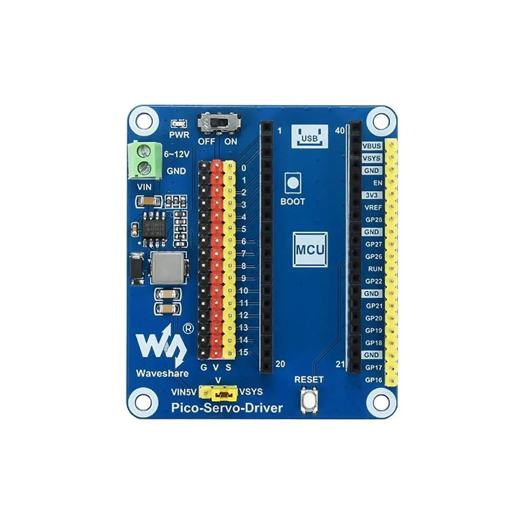 LORDWORLD LORDWORLD 16-Channel Servo Driver Module for Raspberry Pi Pico — Produktfoto