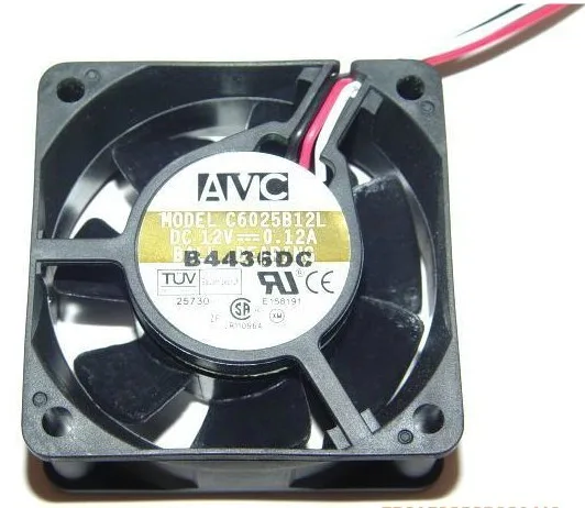 Black square 60mm cooling fan with 3-pin connector