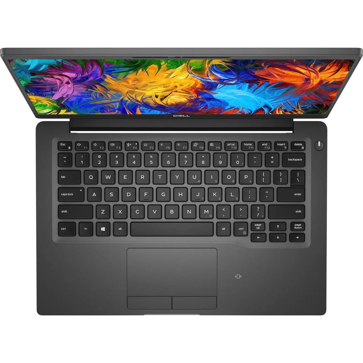 Black Dell Latitude 7400 14 inch touchscreen laptop closed view
