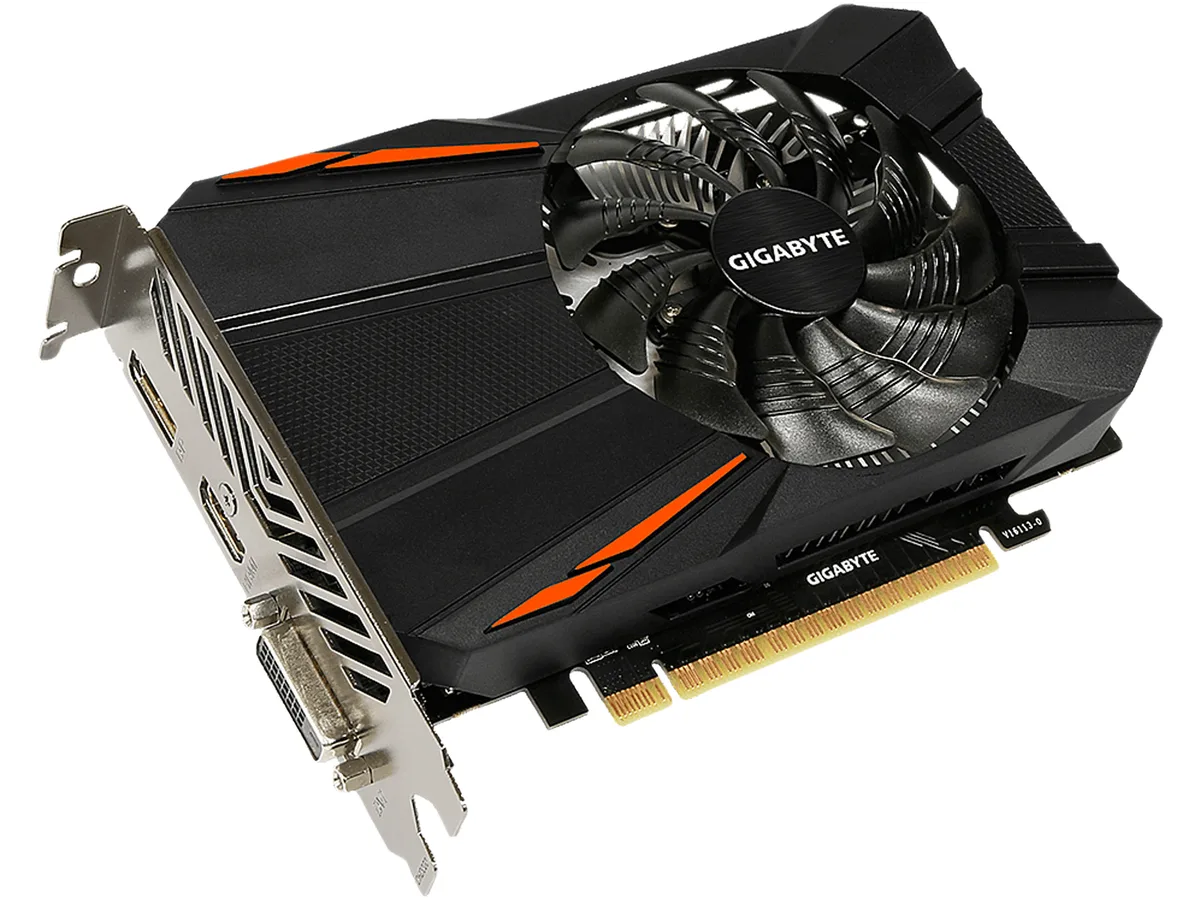 GIGABYTE GIGABYTE GV-N1050D5-3GD GeForce GTX 1050 3GB graphics card — photo du produit