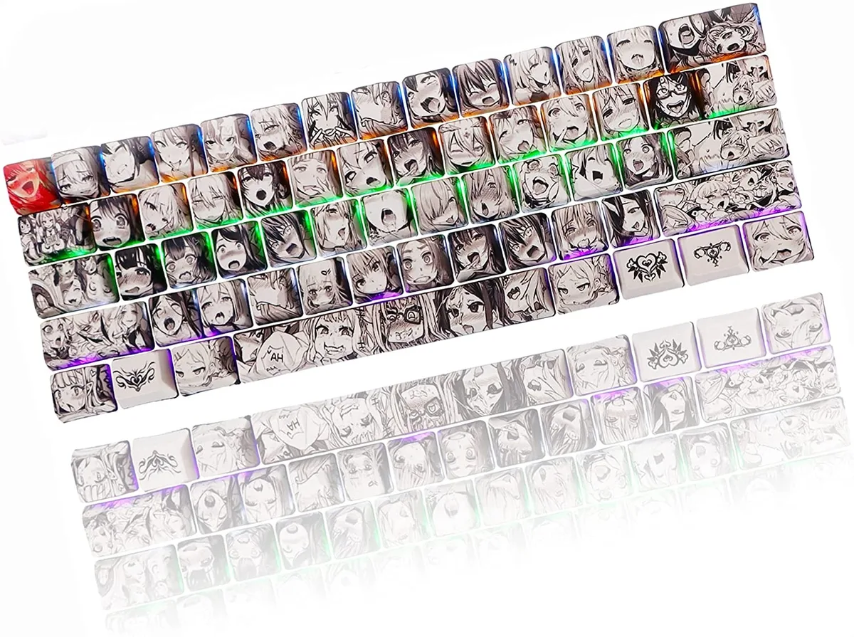 NShi NShi Anime Keycaps 108-Piece OEM Profile PBT 6.25u Spacebar — ภาพสินค้า