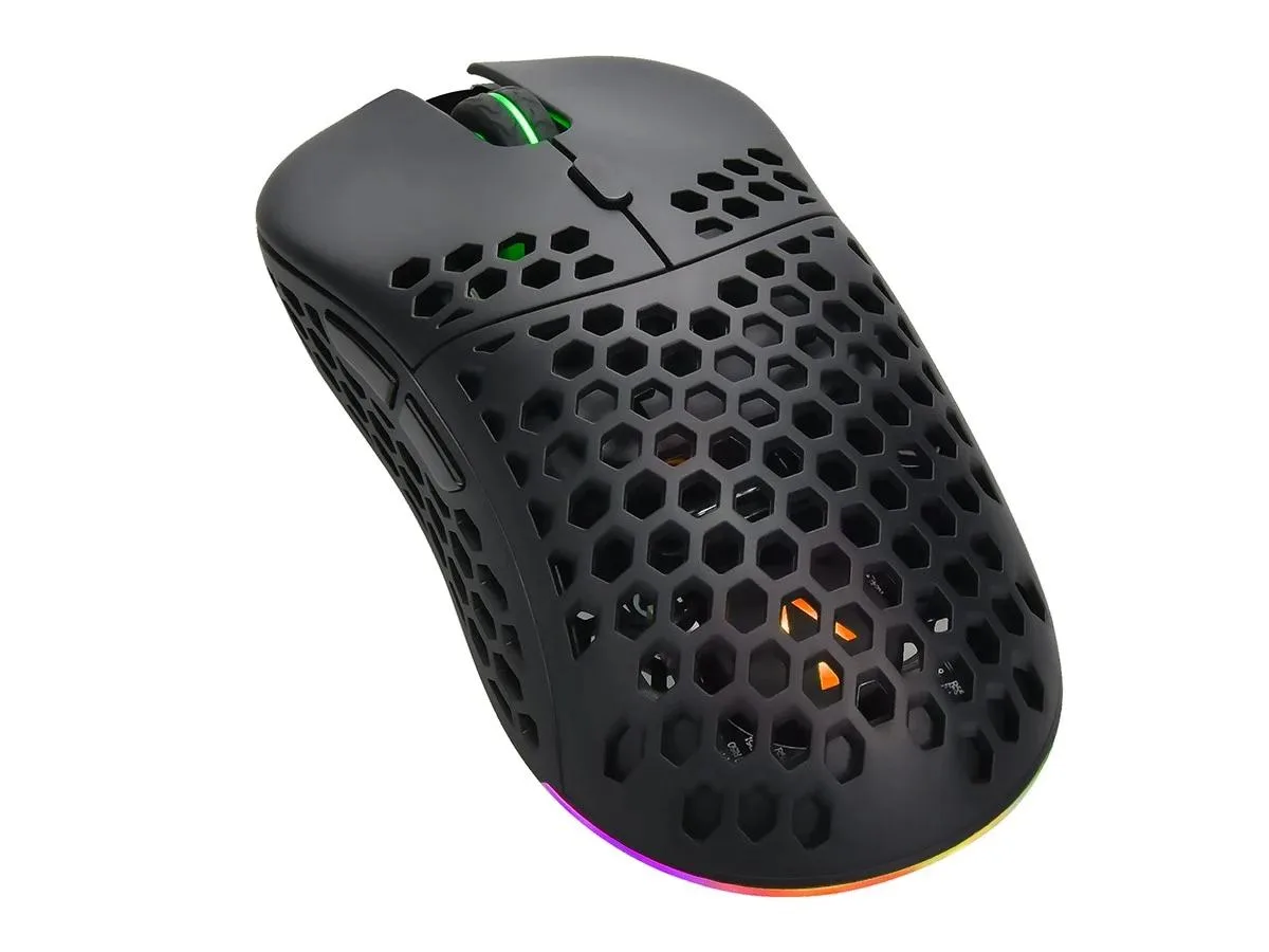 Ultralight honeycomb gaming mouse with RGB lighting