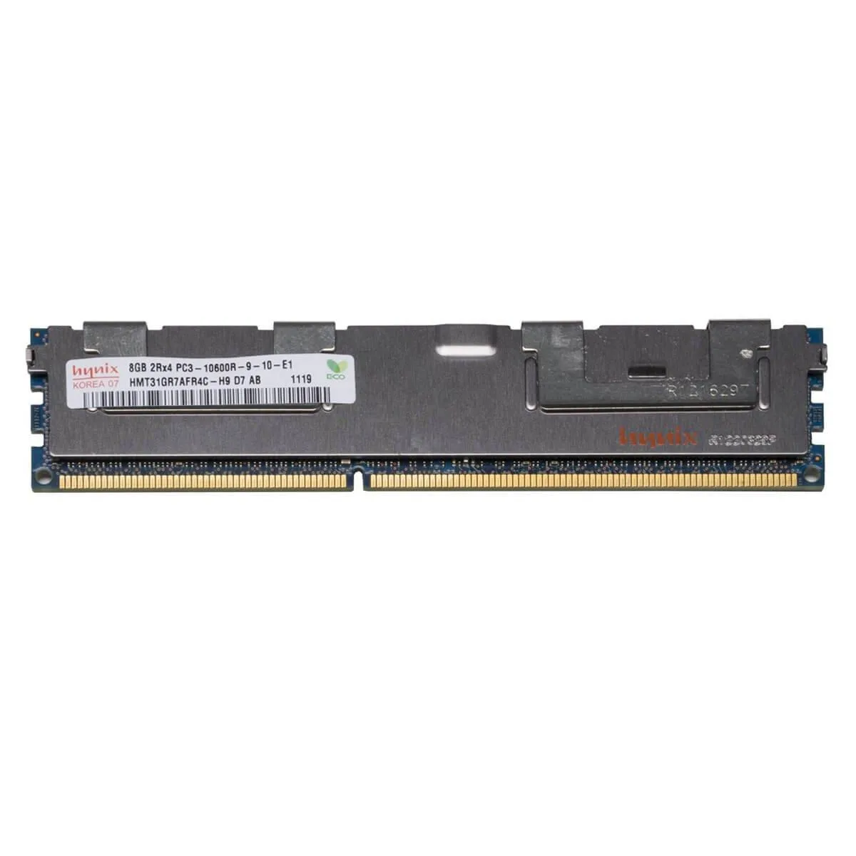 Green 240-pin DDR3 server memory module with black chips