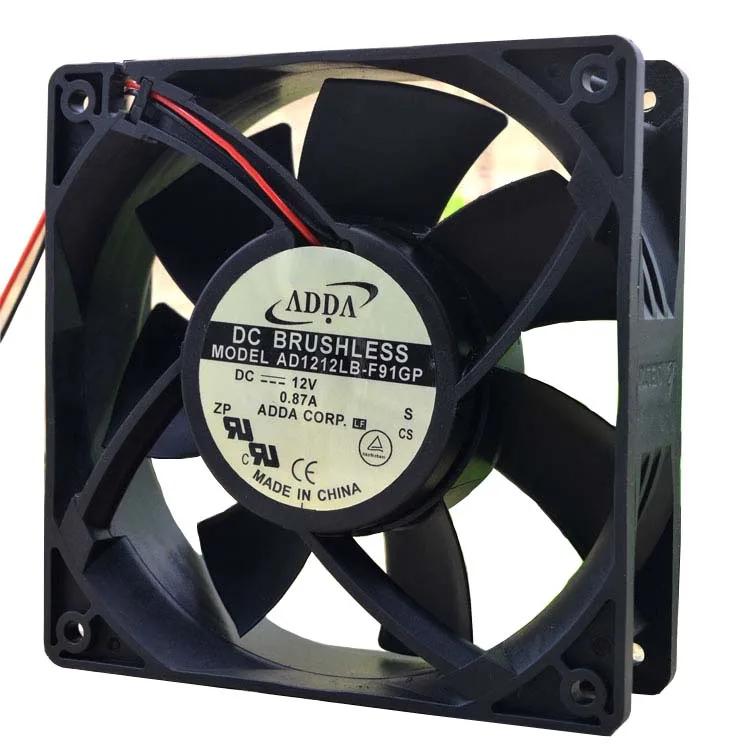 Zyvpee Zyvpee AD1212LB-F91GP 120mm 38mm DC12V .87A 2-wire case fan — product photo