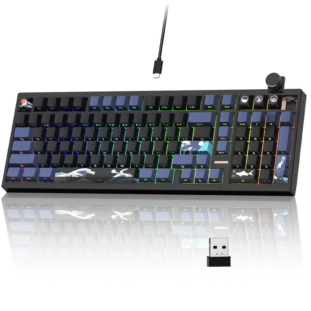 Womier Womier M99 Wireless Gaming Keyboard 101 Keys Gasket Mount 8000mAh Battery — toote foto