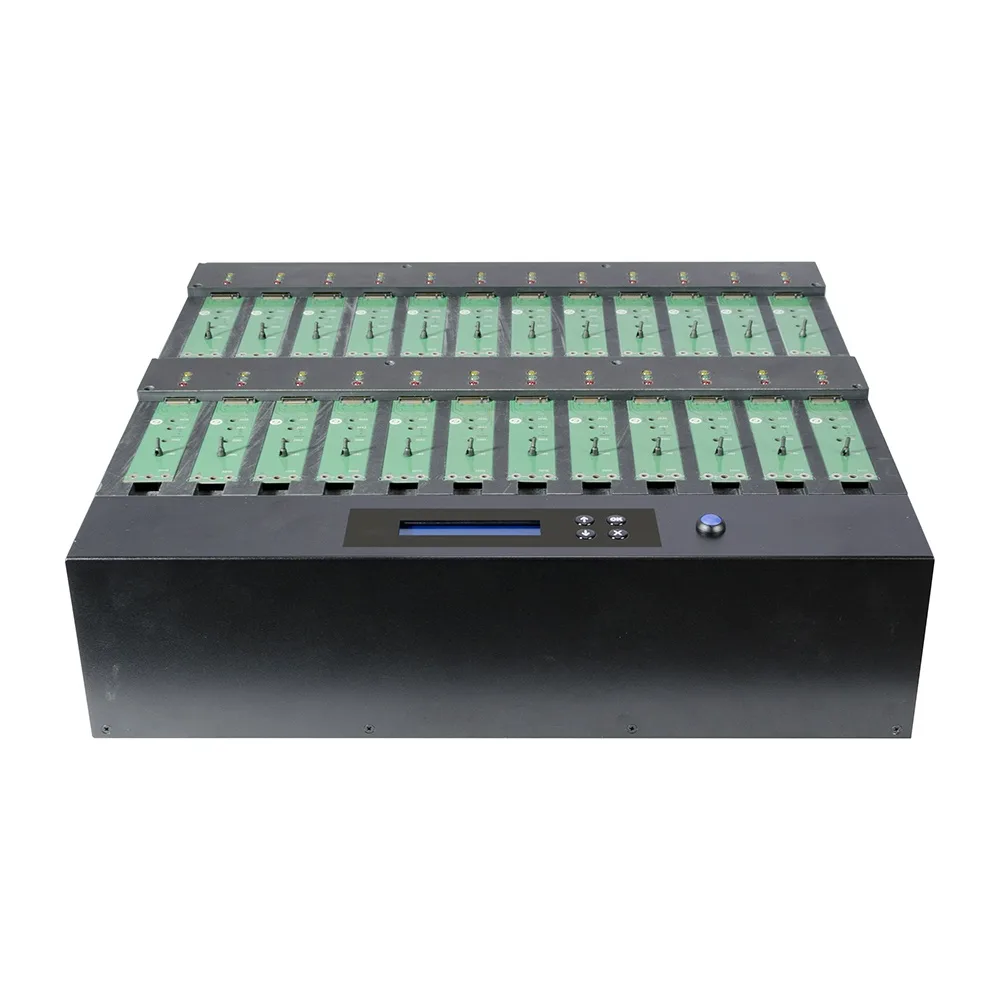Systor standalone duplicator with 23 M.2 NVMe and SATA slots