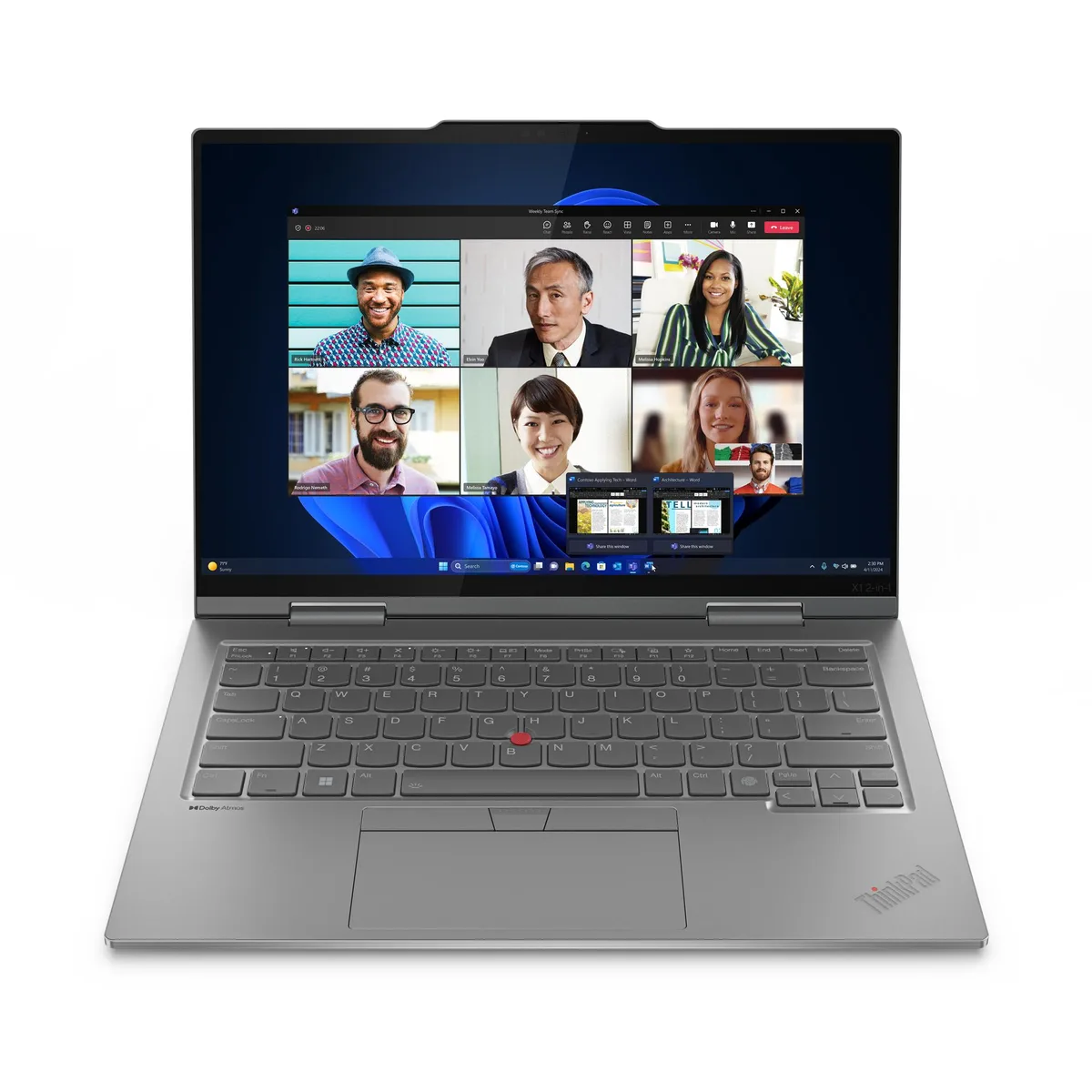 Black 14-inch convertible laptop with touchscreen and matte finish