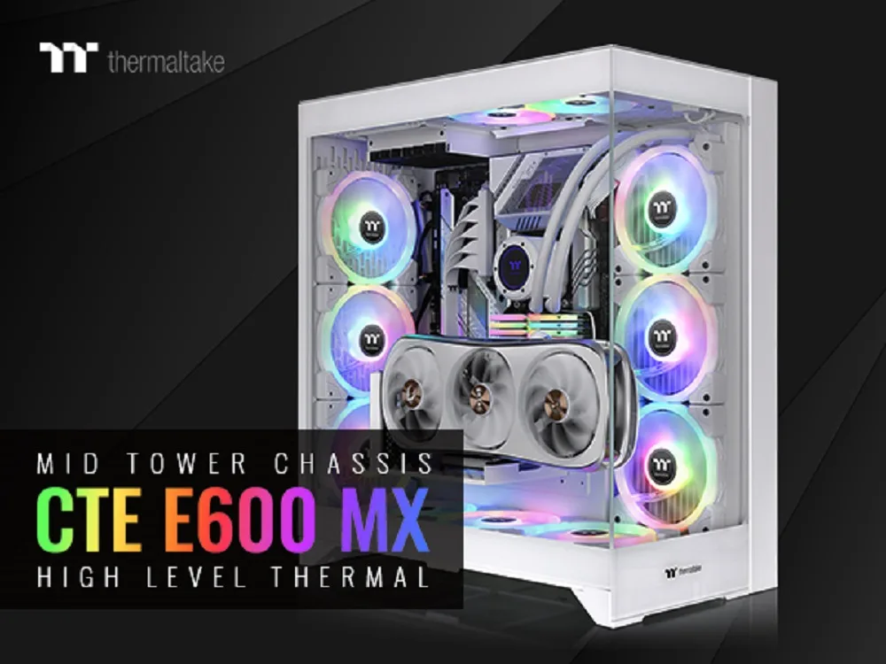 Thermaltake Thermaltake CTE E600 MX Snow Mid Tower E-ATX PC Case CA-1Y3-00M6WN-00 — product photo