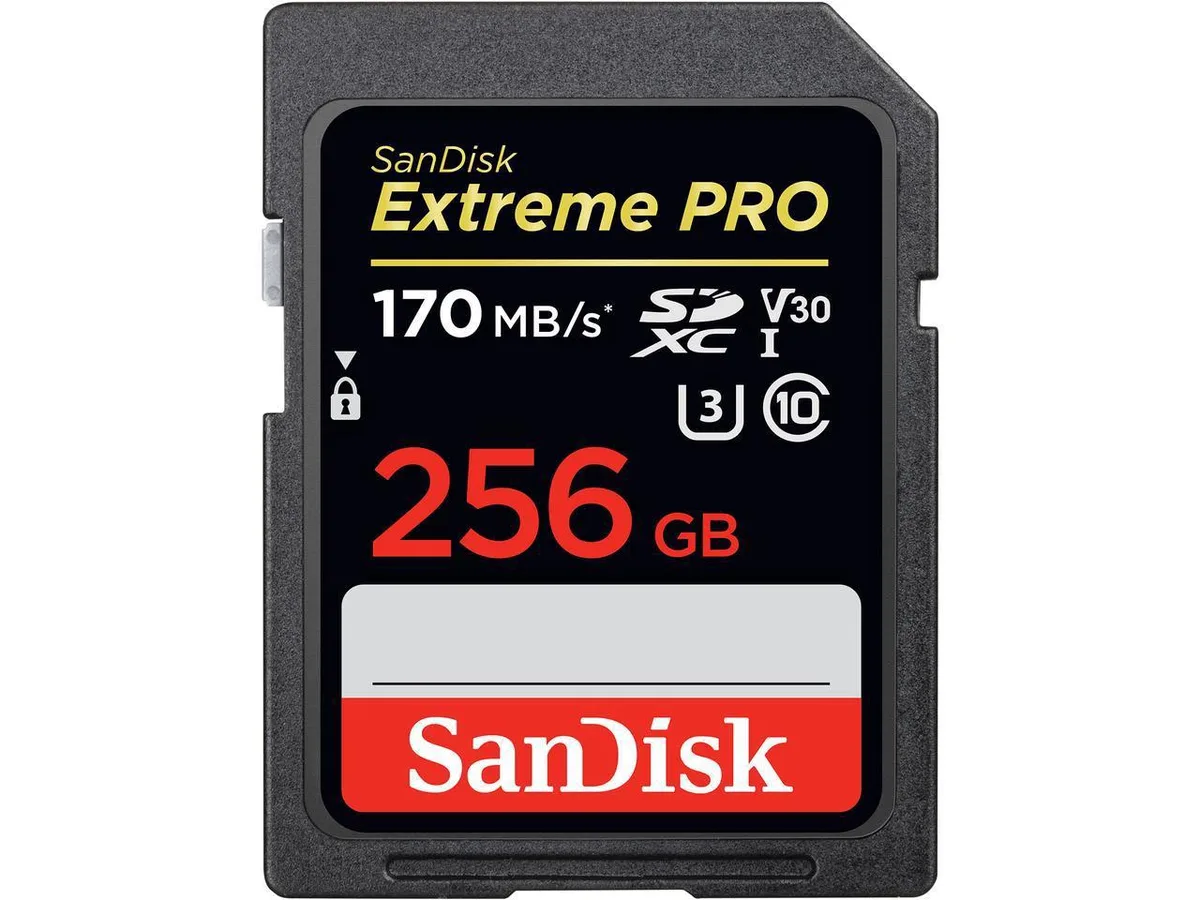 SanDisk SanDisk Extreme Pro SDXC 256GB UHS-I U3 V30 C10 170MB/s 90MB/s memory card — vörumynd
