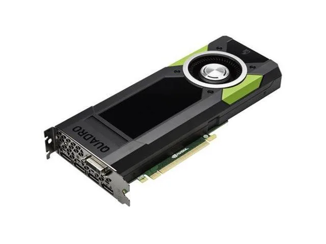 Full-length PCIe graphics card with dual-slot cooler and 8GB GDDR5 memory