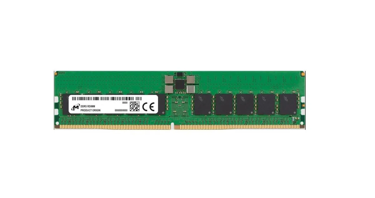 Micron Micron MTC40F2047S1RC64BR DDR5 RDIMM 128GB 2Rx4 6400 CL52 server RAM — תמונת המוצר