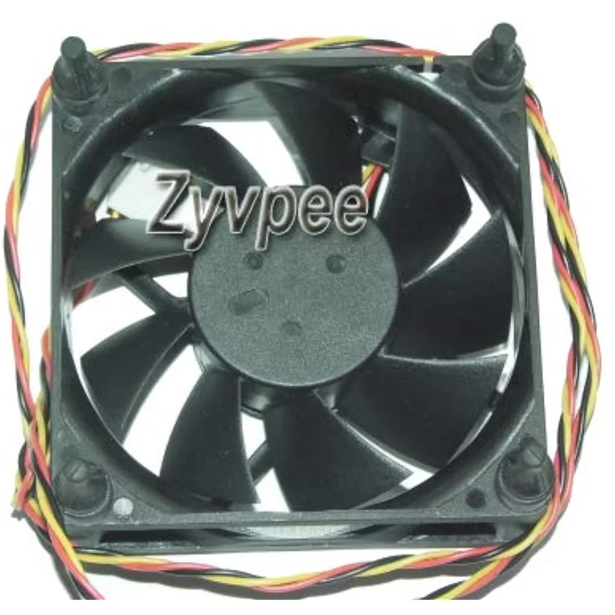 Square black 70x70x20mm CPU cooler fan with three-wire connector
