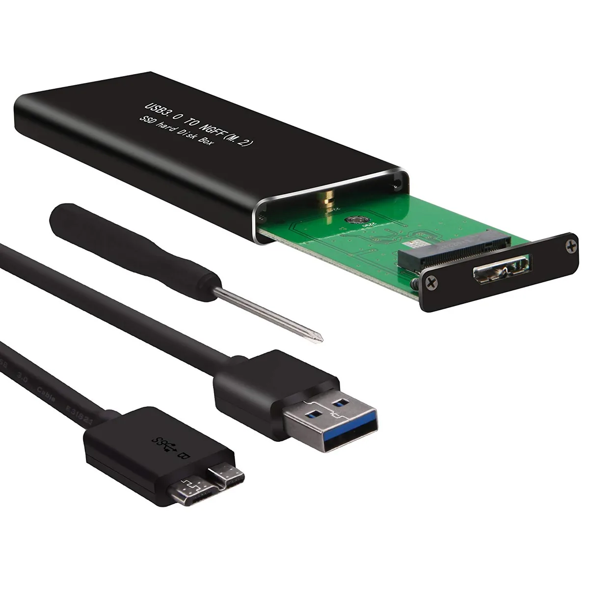 ESTONE ESTONE 1NU3 M.2 SATA Enclosure USB 3.0 5Gbps Key B/B+M 2230-2280 — 제품 사진