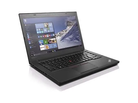 Black Lenovo ThinkPad T440 14 inch laptop, matte finish, closed lid showing logo