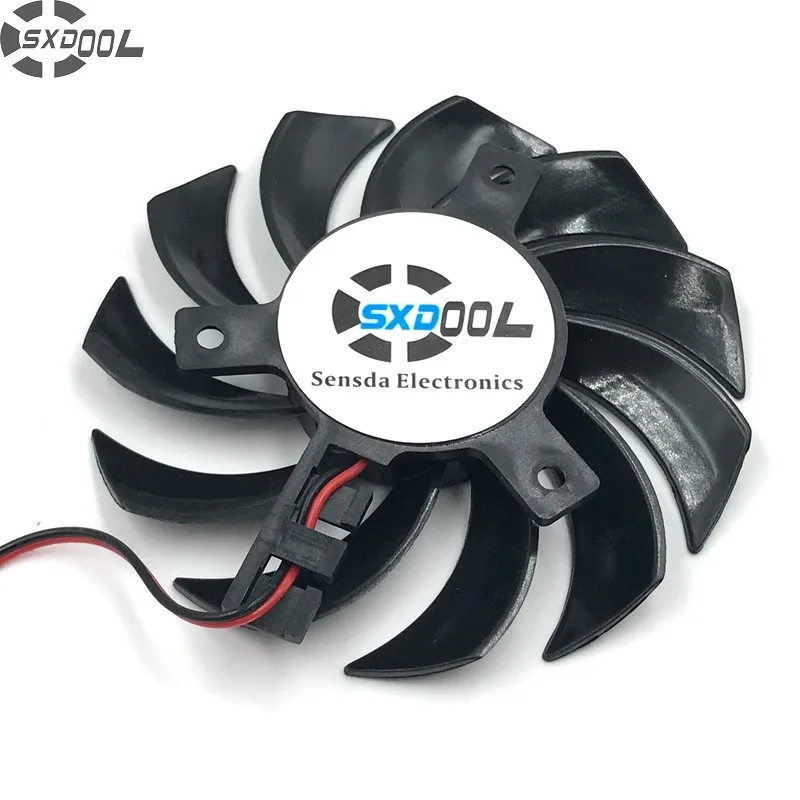 SXDOOL SXDOOL GA81S2U -NNTB 75mm DC12V 0.38A graphics card fan — product photo
