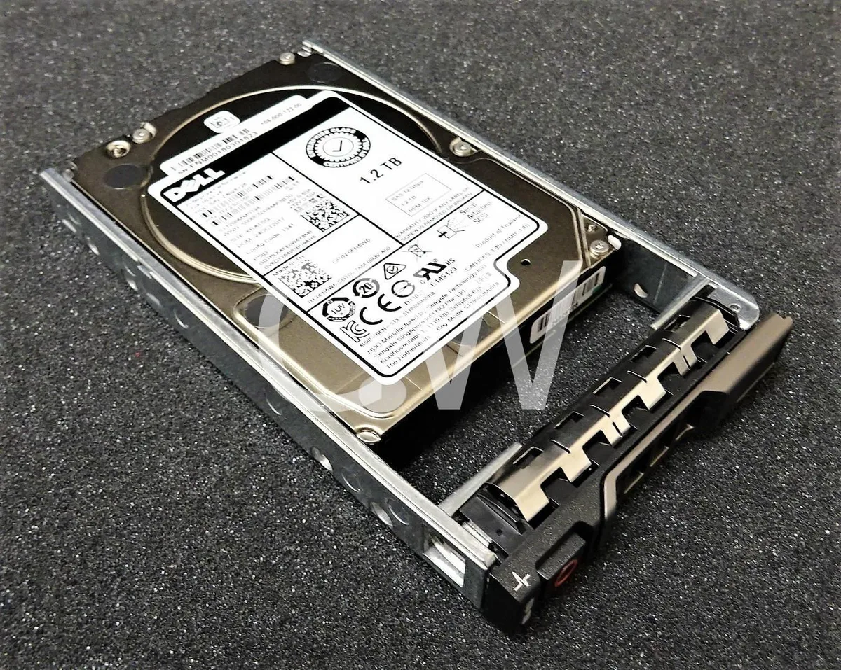 2.5 inch SAS hard drive in black metal tray