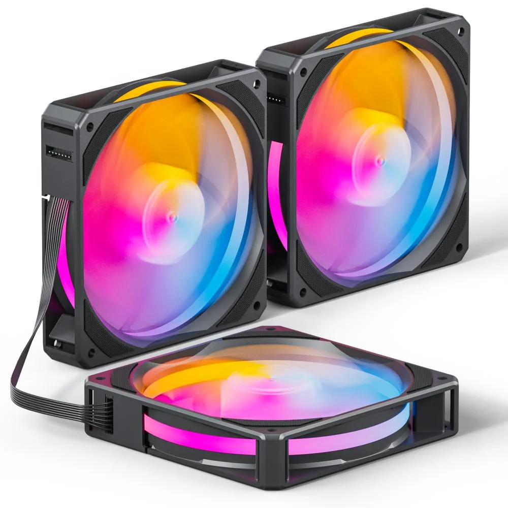 upHere upHere U2C-3 120mm 5V ARGB PWM Case Fan 3-Pack — fotografie produktu