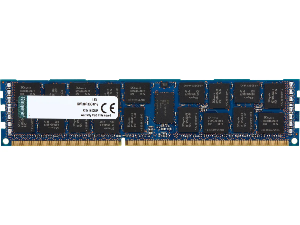 Kingston Technology Corp. Kingston Technology Corp. KVR18R13D4/16 16GB DDR3 1866 ECC Registered Server RAM — foto del producto