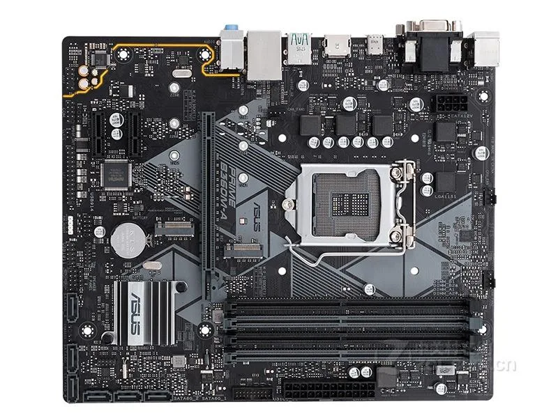 Green Micro ATX motherboard with silver LGA 1151 socket and black DDR4 slots