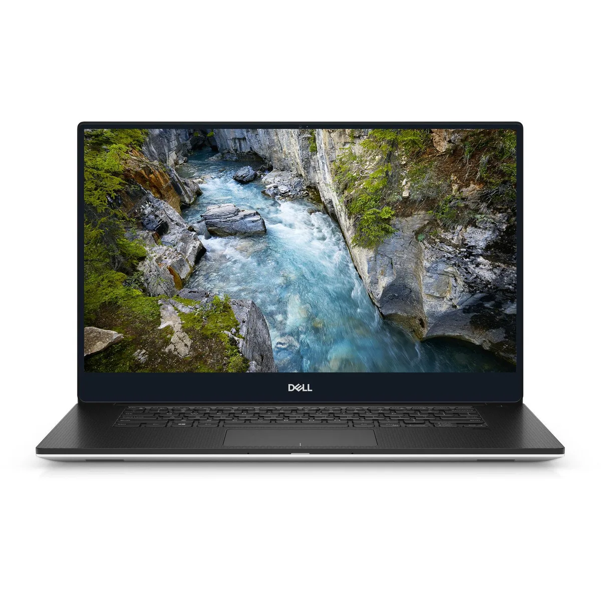 Silver-grey 15.6 inch mobile workstation, thin aluminium chassis, non-touch matte screen, backlit keyboard, IR camera at top bezel