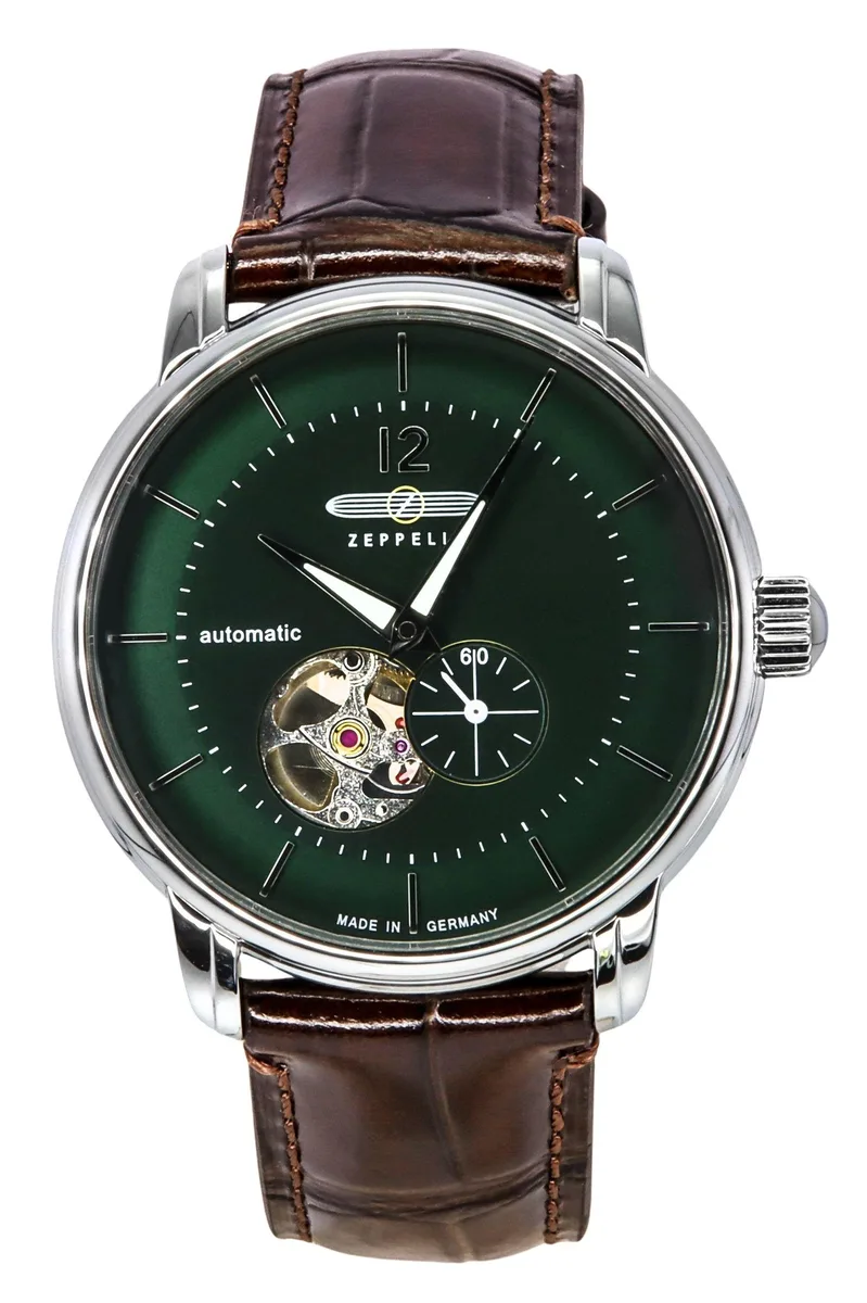 Graf Zeppelin Graf Zeppelin LZ 120 Bodensee 81664 Green Dial Automatic Watch — produkto nuotrauka
