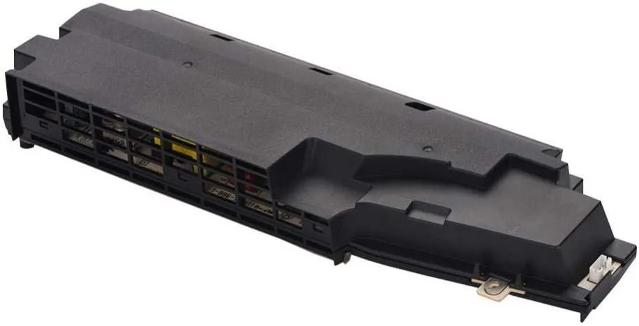 Black rectangular ABS power supply unit with streamlined fully sealed design