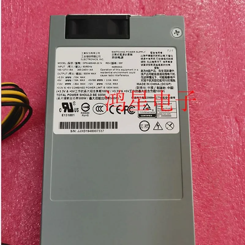 KHACHIMO KHACHIMO 1U K39 S3 PMBUS 500W Power Supply DPS-500AB-22N — fotografija proizvoda