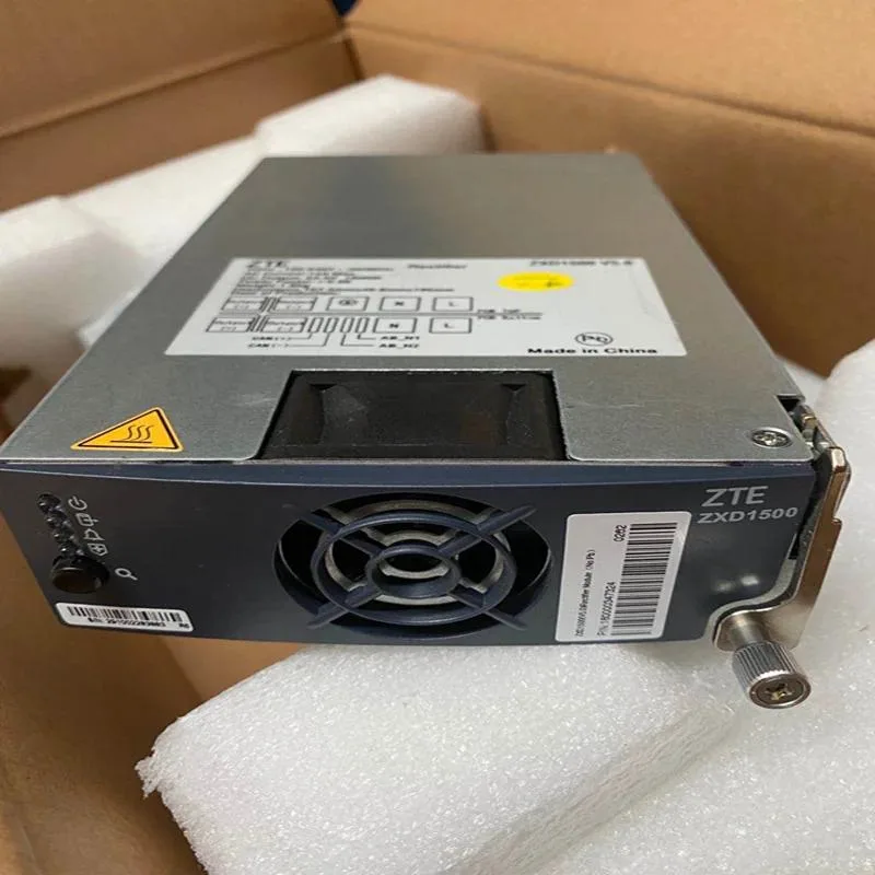 Rectangular ATX power supply unit with matte black finish and cooling fan grille
