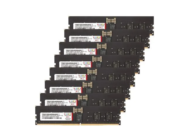 V-color V-color STANDARD ECC R-DIMM TR516G48S840O DDR5 128GB (8x16GB) 4800 CL40 1.1V 288-Pin 1Rx8 — product photo