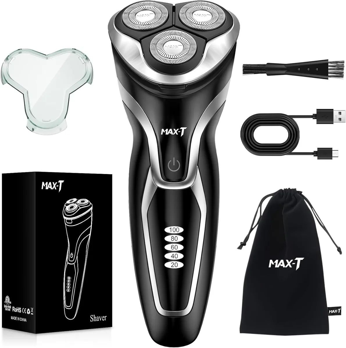  MAX-T RMS7109 4D rotary shaver 120 min 60 min charge IPX7 — product photo