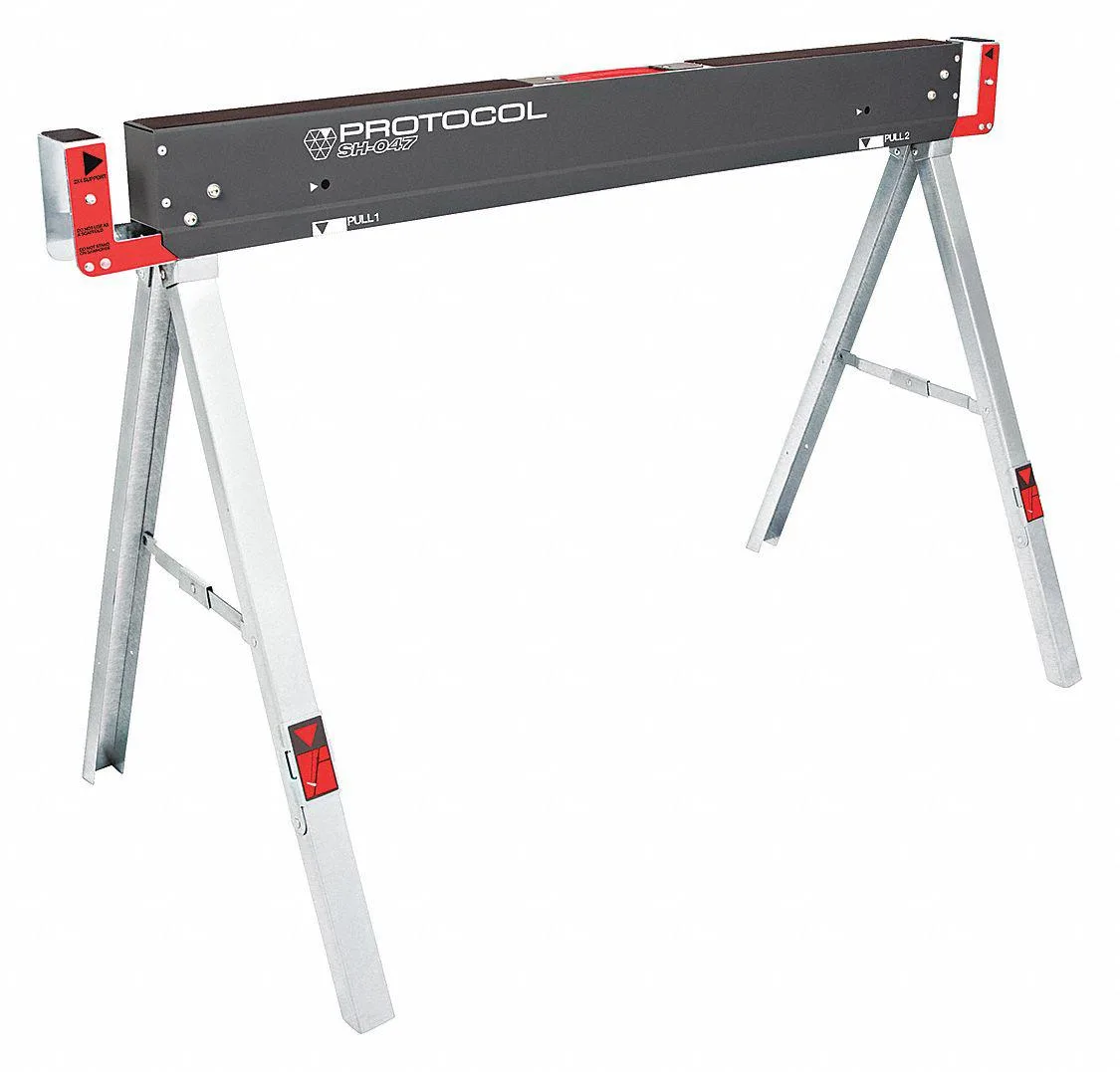 Protocol Protocol STEELMAN 67103-G Sawhorse Work Table 47 in Steel — 商品照片