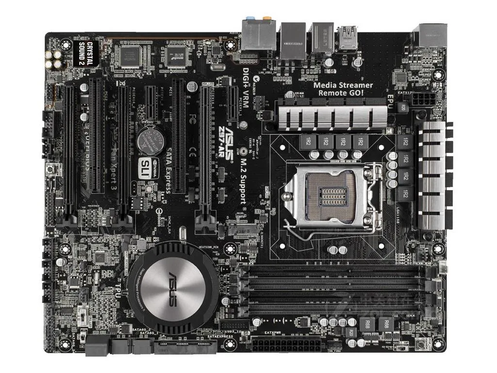 ASUS Z97-AR ATX motherboard with LGA 1150 socket and DDR3 slots