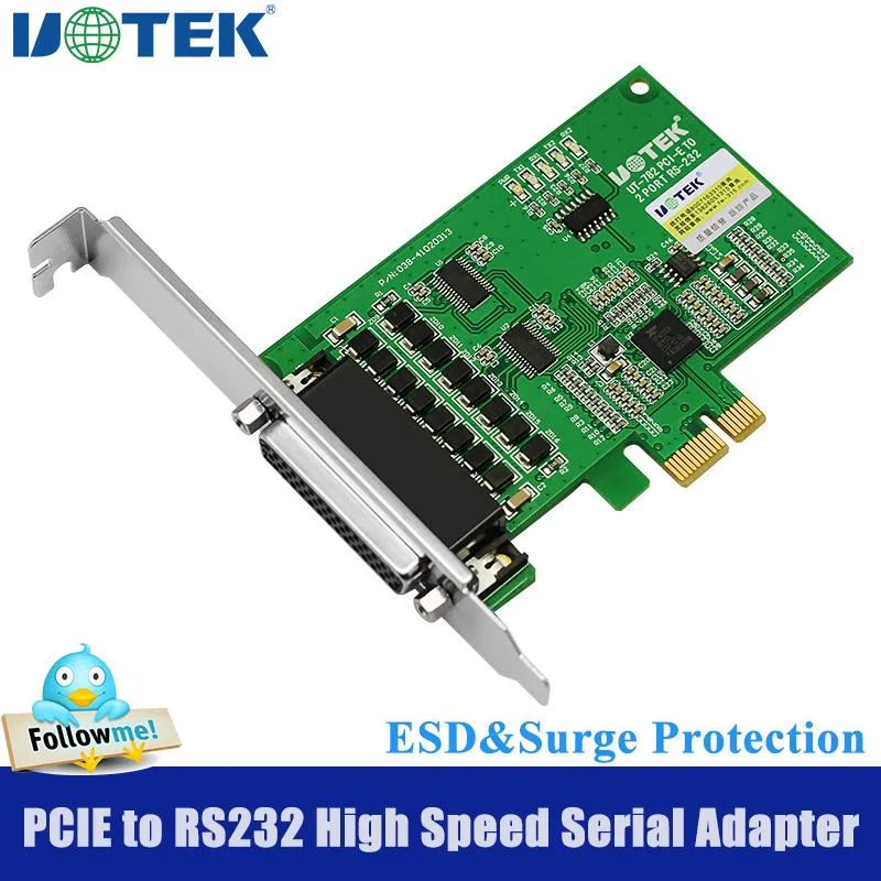 UOTEK UOTEK UT-782 PCIe to RS-232 2-port serial card DR44 — ภาพสินค้า