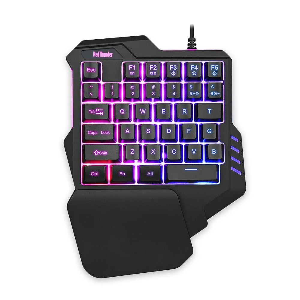 RedThunder G30 35-Key One-Handed Gaming Keyboard RGB Black — 商品写真