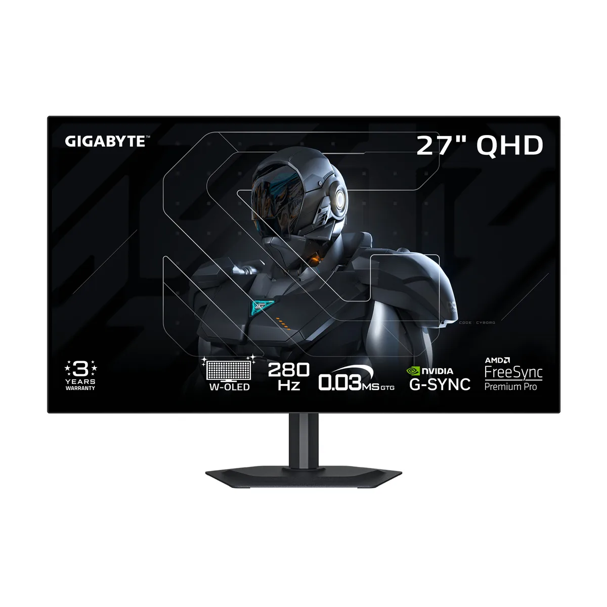 GIGABYTE GIGABYTE MO27Q28G SA1 27" 280Hz QHD WOLED gaming monitor — product photo