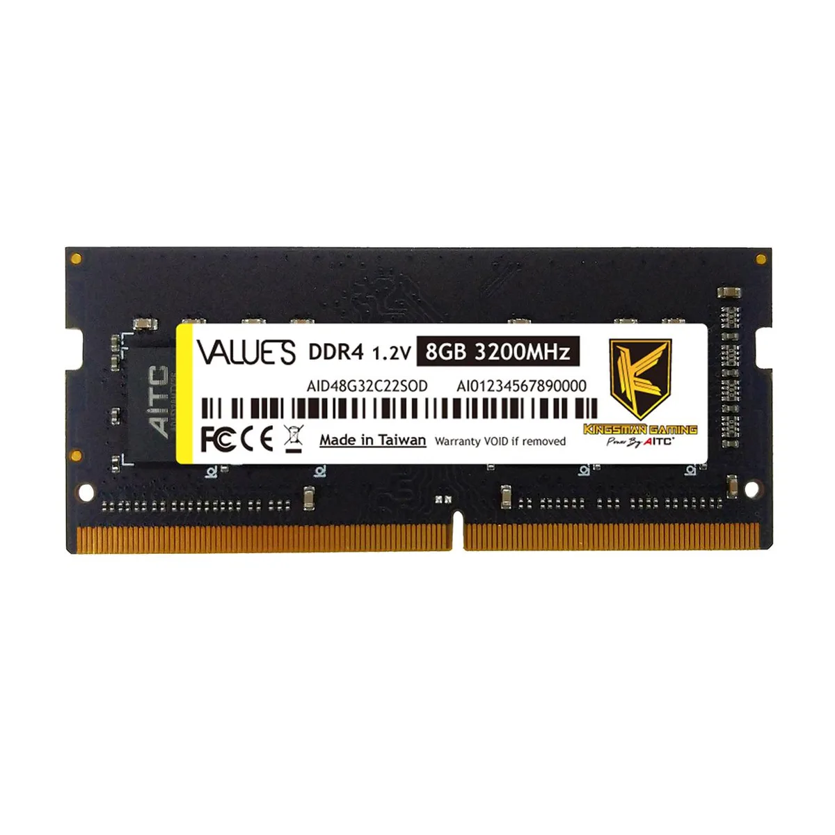 KINGSMAN GAMING KINGSMAN GAMING KSD48G32C22SOD 8GB DDR4 3200 CL22 laptop RAM — foto del producto